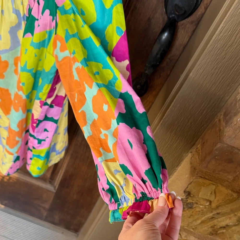 CROSBY by Mollie Burch Multicolor Floral Top - Picture 4 of 5